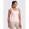 imageCRZ YOGA Butterluxe Workout Tank Tops for Women Built in Shelf Bras Padded  Racerback Athletic Spandex Yoga CamisoleStrawberry Pink