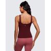 imageCRZ YOGA Butterluxe Workout Tank Tops for Women U Neck Padded Crop Tops Athletic Camisole Tops with Built in BraRed Merlot