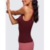 imageCRZ YOGA Butterluxe Workout Tank Tops for Women U Neck Padded Crop Tops Athletic Camisole Tops with Built in BraRed Merlot