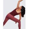 imageCRZ YOGA Butterluxe Workout Tank Tops for Women U Neck Padded Crop Tops Athletic Camisole Tops with Built in BraRed Merlot