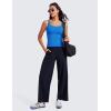 imageCRZ YOGA Butterluxe Workout Tank Tops for Women U Neck Padded Crop Tops Athletic Camisole Tops with Built in BraSparkle Blue