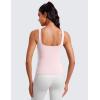 imageCRZ YOGA Butterluxe Workout Tank Tops for Women U Neck Padded Crop Tops Athletic Camisole Tops with Built in BraStrawberry Pink