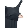 imageCRZ YOGA Butterluxe Workout Tank Tops for Women U Neck Padded Crop Tops Athletic Camisole Tops with Built in BraTrue Navy
