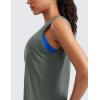 imageCRZ YOGA Pima Cotton Cropped Tank Tops for Women Workout Crop Tops High Neck Sleeveless Athletic Gym ShirtsGrey Sage