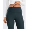 imageCRZ YOGA Thermal Fleece Lined Leggings Women 25  High Waisted Winter Workout Hiking Pants with Pockets Warm Running TightsForest Dark Green