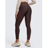 imageCRZ YOGA Thermal Fleece Lined Leggings Women 25  High Waisted Winter Workout Hiking Pants with Pockets Warm Running TightsHot Fudge Brown