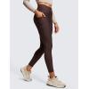 imageCRZ YOGA Thermal Fleece Lined Leggings Women 25  High Waisted Winter Workout Hiking Pants with Pockets Warm Running TightsHot Fudge Brown