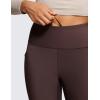 imageCRZ YOGA Thermal Fleece Lined Leggings Women 25  High Waisted Winter Workout Hiking Pants with Pockets Warm Running TightsHot Fudge Brown