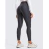 imageCRZ YOGA Thermal Fleece Lined Leggings Women 25  High Waisted Winter Workout Hiking Pants with Pockets Warm Running TightsMysterious Grey