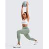 imageCRZ YOGA Womens Butterluxe Workout Leggings 25 Inches  High Waisted Gym Yoga Pants with Pockets Buttery SoftGreen Palm Court