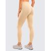 imageCRZ YOGA Womens Butterluxe Workout Leggings 25 Inches  High Waisted Gym Yoga Pants with Pockets Buttery SoftTan Milkshake