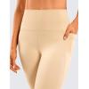 imageCRZ YOGA Womens Butterluxe Workout Leggings 25 Inches  High Waisted Gym Yoga Pants with Pockets Buttery SoftTan Milkshake