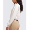 imageCRZ YOGA Womens Fleece Cropped Sweatshirts Crewneck Long Sleeve Sweat Shirts Double Raw Hem Workout Casual Pullover TopsMilky White Bone