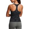 imageCRZ YOGA Butterluxe Workout Tank Tops for Women Built in Shelf Bras Padded  Racerback Athletic Spandex Yoga CamisoleDark Grey Camouflage 2