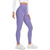 imageCRZ YOGA Thermal Fleece Lined Leggings Women 28  Winter Warm Workout Hiking Pants High Waisted Yoga Tights Full LengthDark Lavender Purple
