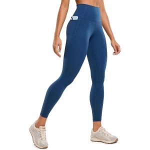 imageCRZ YOGA Womens Butterluxe Workout Leggings 25 Inches  High Waisted Gym Yoga Pants with Pockets Buttery SoftFrench Navy