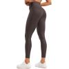 imageCRZ YOGA Butterluxe Matte Faux Leather Leggings for Women 25quot  High Waisted Stretch Ankle Leather Pants Pleather TightsFaux Leather Hot Fudge Brown Foil