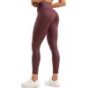 imageCRZ YOGA Butterluxe Matte Faux Leather Leggings for Women 25quot  High Waisted Stretch Ankle Leather Pants Pleather TightsFaux Leather Red Merlot Foil