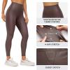 imageCRZ YOGA Butterluxe Matte Faux Leather Leggings for Women 25quot  High Waisted Stretch Ankle Leather Pants Pleather TightsFaux Leather Taupe