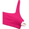 imageCRZ YOGA Butterluxe Spaghetti Strap Sports Bras for Women  Square Neck Yoga Wireless Bra Padded Cami Crop TopGranita Pink