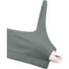 imageCRZ YOGA Butterluxe Spaghetti Strap Sports Bras for Women  Square Neck Yoga Wireless Bra Padded Cami Crop TopGrey Sage