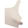 imageCRZ YOGA Butterluxe Womens One Shoulder Sports Bra  Sleeveless One Strap Low Impact Asymmetrical Workout Yoga BraMojave Tan
