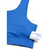 imageCRZ YOGA Butterluxe Womens One Shoulder Sports Bra  Sleeveless One Strap Low Impact Asymmetrical Workout Yoga BraSparkle Blue
