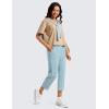 imageCRZ YOGA Lightweight Capri Pants for Women Cropped Casual Lounge Work Athletic Travel Pants with Pockets Quick Dry SummerLight Grayish Blue
