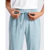 imageCRZ YOGA Lightweight Capri Pants for Women Cropped Casual Lounge Work Athletic Travel Pants with Pockets Quick Dry SummerLight Grayish Blue