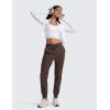 imageCRZ YOGA Lightweight Workout Joggers for Women High Waisted Outdoor Running Casual Track Pants with PocketsHot Fudge Brown