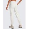 imageCRZ YOGA Lightweight Workout Joggers for Women High Waisted Outdoor Running Casual Track Pants with PocketsMilky White Bone