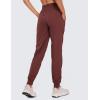 imageCRZ YOGA Lightweight Workout Joggers for Women High Waisted Outdoor Running Casual Track Pants with PocketsRed Merlot