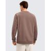 imageCRZ YOGA Mens Crewneck Sweatshirts French Terry Athletic Workout Sweat Shirts Casual Pullover Tops with Zipper PocketBrown Purple