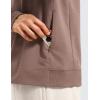 imageCRZ YOGA Mens Crewneck Sweatshirts French Terry Athletic Workout Sweat Shirts Casual Pullover Tops with Zipper PocketBrown Purple