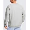 imageCRZ YOGA Mens Crewneck Sweatshirts French Terry Athletic Workout Sweat Shirts Casual Pullover Tops with Zipper PocketDove Grey Heather