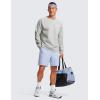 imageCRZ YOGA Mens Crewneck Sweatshirts French Terry Athletic Workout Sweat Shirts Casual Pullover Tops with Zipper PocketDove Grey Heather
