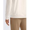 imageCRZ YOGA Mens Crewneck Sweatshirts French Terry Athletic Workout Sweat Shirts Casual Pullover Tops with Zipper PocketMilky White Bone