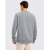 imageCRZ YOGA Mens Crewneck Sweatshirts French Terry Athletic Workout Sweat Shirts Casual Pullover Tops with Zipper PocketRhino Grey