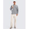 imageCRZ YOGA Mens Crewneck Sweatshirts French Terry Athletic Workout Sweat Shirts Casual Pullover Tops with Zipper PocketRhino Grey