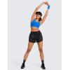 imageCRZ YOGA Womens High Waisted Running Shorts Mesh Liner  3 Dolphin Quick Dry Athletic Gym Track Workout Shorts Zip PocketBlack Tie Dye Flowers