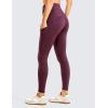 imageCRZ YOGA Womens Naked Feeling Workout Leggings 25 Inches  High Waisted Yoga Pants with Side Pockets Running TightsDark Russet