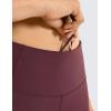 imageCRZ YOGA Womens Naked Feeling Workout Leggings 25 Inches  High Waisted Yoga Pants with Side Pockets Running TightsDark Russet