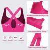 imageCRZ YOGA Womens Zip Front High Impact Sports Bra  Molded Cup Wireless Workout Yoga Bra with Adjustable Convertible StrapsGranita Pink