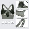 imageCRZ YOGA Womens Zip Front High Impact Sports Bra  Molded Cup Wireless Workout Yoga Bra with Adjustable Convertible StrapsGrey Sage