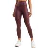 imageCRZ YOGA Butterluxe Matte Faux Leather Leggings for Women 25quot  High Waisted Stretch Ankle Leather Pants Pleather TightsFaux Leather Red Merlot Foil