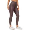imageCRZ YOGA Butterluxe Matte Faux Leather Leggings for Women 25quot  High Waisted Stretch Ankle Leather Pants Pleather TightsFaux Leather Taupe