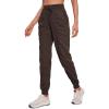 imageCRZ YOGA Lightweight Workout Joggers for Women High Waisted Outdoor Running Casual Track Pants with PocketsHot Fudge Brown