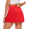imageCRZ YOGA Womens High Waisted Tennis Skirts with 3 Pockets Golf Skirts A Line Lightweight Cute Athletic Casual SkortsDeep Red