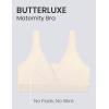 imageCRZ YOGA Butterluxe Maternity Nursing Bras for Women Crossover Wireless Sleep Breastfeeding Lounge Pregnancy Bra ComfortableWhite Apricot