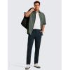 imageCRZ YOGA Casual Golf Pants for Men  32quot Water Resistant Lightweight Work Dress Pants with Zipper PocketsInk Gray